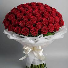 Букет 101 Красная роза Блэк Мэджик в Усть-Абакане