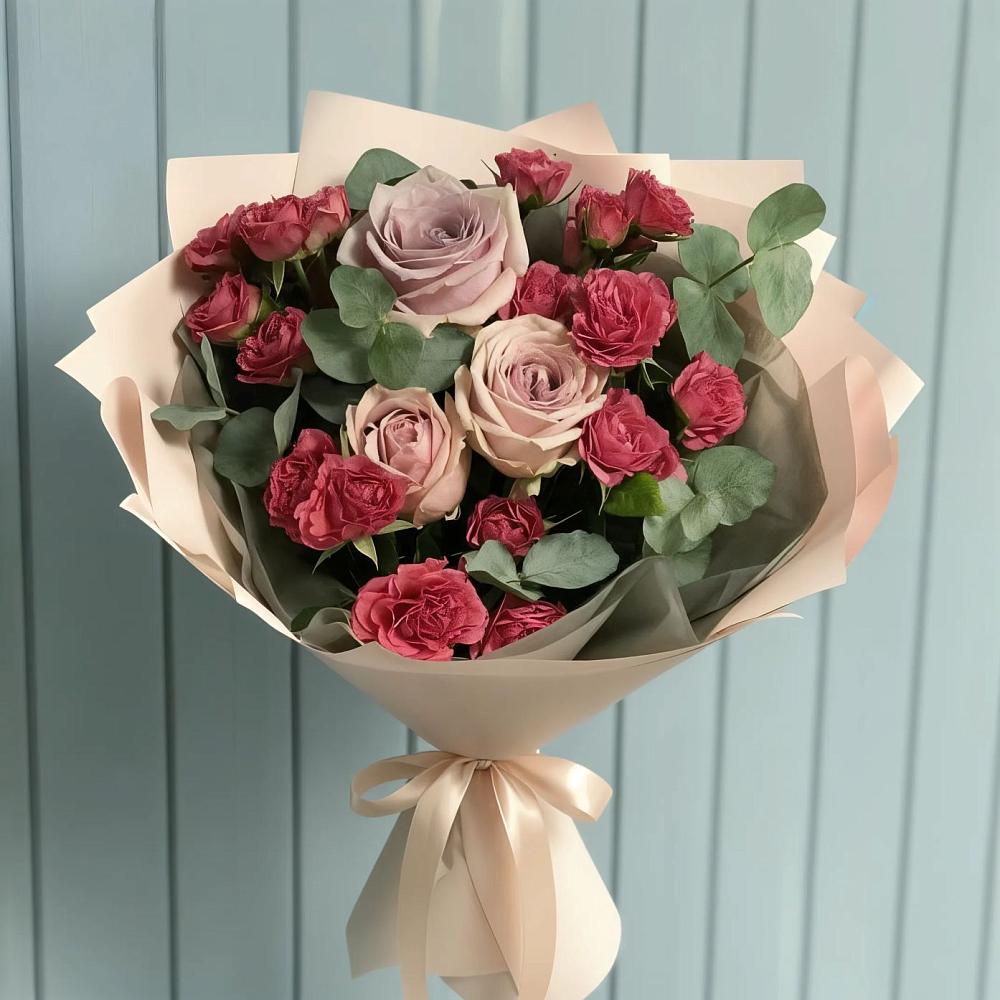 Букет цветов из: Гвоздики и Розы в Усть-Абакане