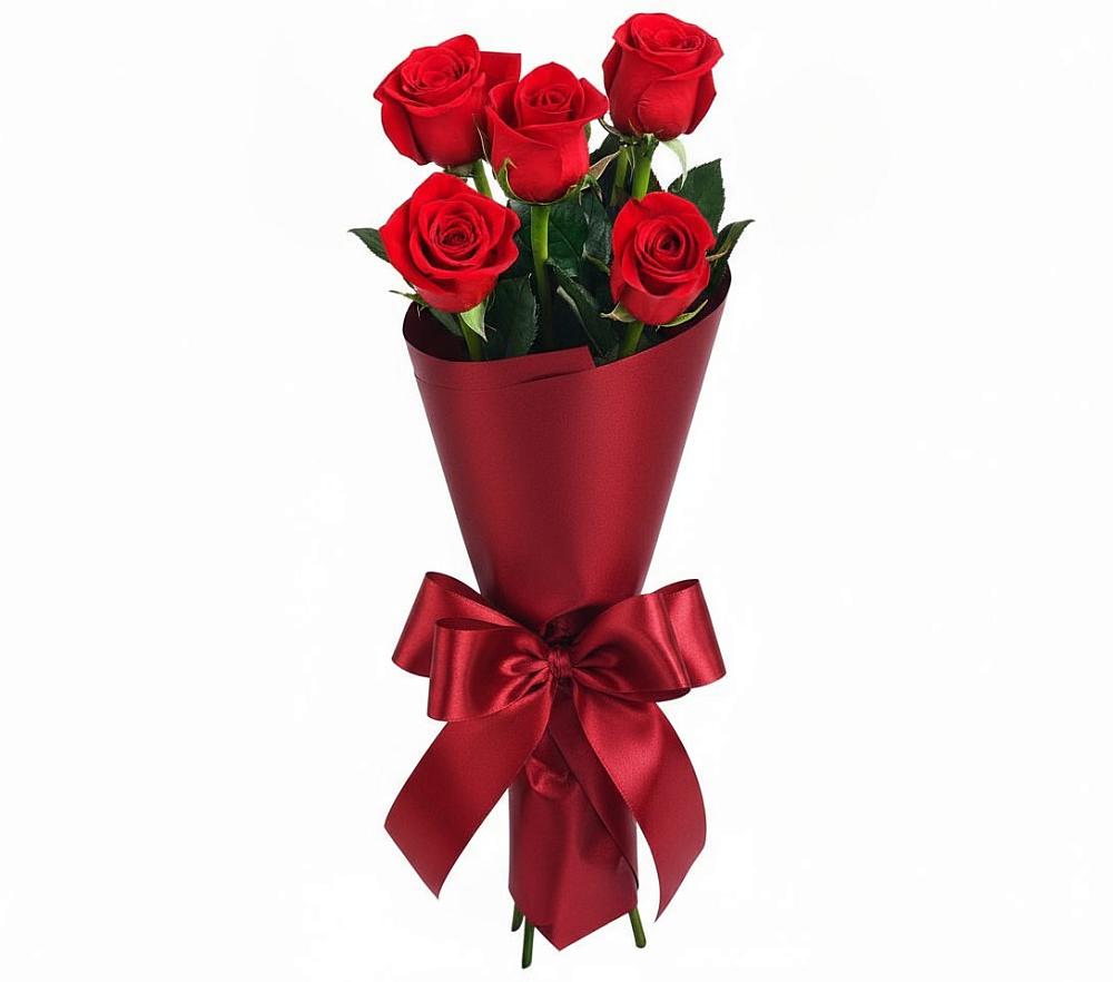 Букет 5 Красных роз Эдлесс Лав в Усть-Абакане