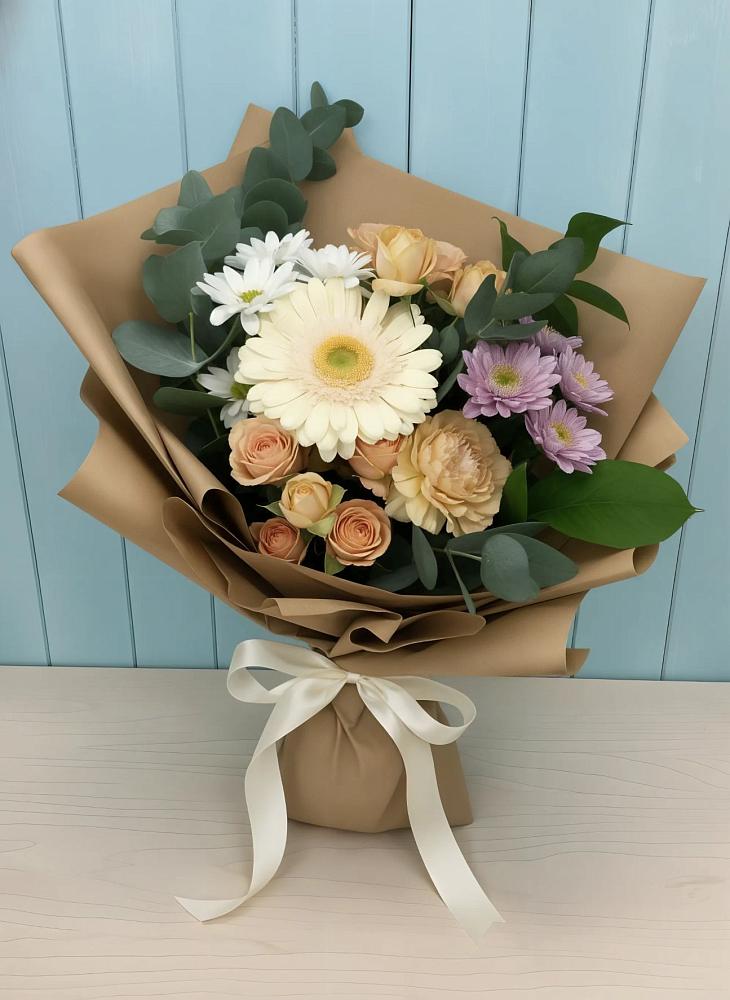 Букет цветов из: Герберы и Хризантемы в Усть-Абакане