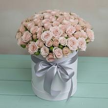 Цветочная композиция из Розы в шляпной коробке #REPLACE_PRED# Усть-Абакане