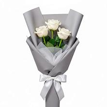 Букет 3 белые розы #REPLACE_PRED# Усть-Абакане