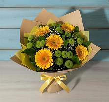 Букет цветов из:  Герберы и Хризантемы в Усть-Абакане