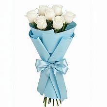 Букет 7 белых роз Проуд в Усть-Абакане