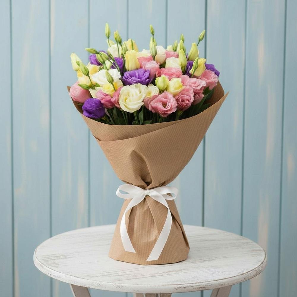 Букет цветов из: Лизиантусы в Усть-Абакане