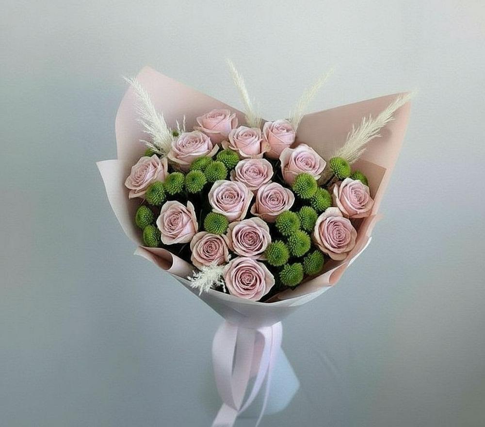 Букет цветов из: Розы и Хризантемы в Усть-Абакане