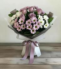 Букет цветов из:  Хризантемы и Розы в Усть-Абакане