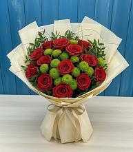 Букет цветов из:  Розы и Хризантемы в Усть-Абакане