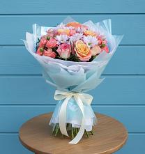 Букет цветов из:  Хризантемы и Розы в Усть-Абакане