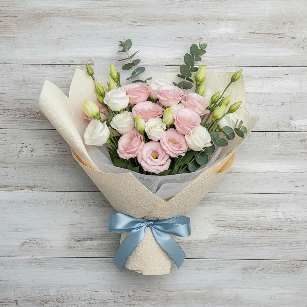 Букет цветов из: Лизиантусы в Усть-Абакане